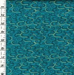 Asian – Year of the Dragon – Dragon Swirls – LEIA-864-2 – TEAL – By Half Yard