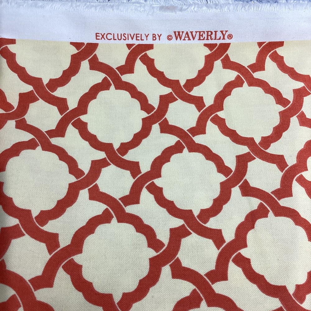 Waverly “Kent Crossing” Coral Trellis Decorator Fabric 56″ x 3.1 yds 100% Cotton