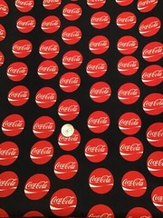 CUSTOM MADE…1 Yard Coca-Cola Cotton Fabric 36” X 54” Coke L