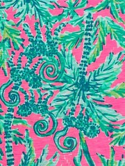Lilly Pulitzer Slub Cotton Prosecco Pink Hanging Around 1 yard (36″x58¨)