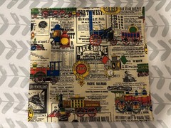 House ‘N Home fabric & draperies Train curtains 4 panels~ 21¼” W × 20” L each