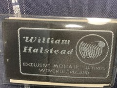 Navy W Halstead “Sixty- Forty” 60% Mohair 40% Wool English Suiting 3m 290g/m
