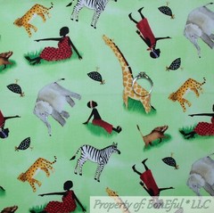 BonEful Fabric FQ Cotton Quilt Blue Red White Yellow Fire Truck Ladder Hydrant L