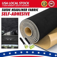 Self-Adhesive Suede Headliner 3mm 11.8″x59″ Car Roof Liner DIY Repair With Tool