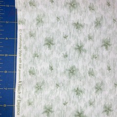 1 Yard. RJR Fabrics Floral Cotton Fabric, Green White, Up to 45” Wide