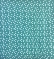 Vintage Lot of 2 Pieces Aqua Green Print Sewing Fabric 7 Yards Total
