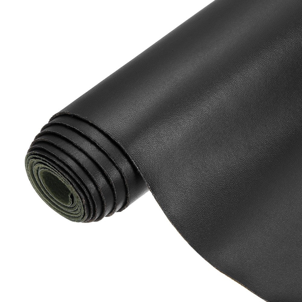 PU Faux Leather Fabric 0.4 Yards Synthetic Leather Material Black