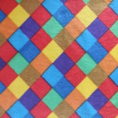 Printed Polar Fleece Fabric Material – RAINBOW CHECKS