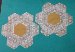 4 lb 13 oz Box Starter Quilt, String Pattern, Sections & Loose Pieces FSBTB106