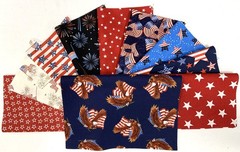 Red, White & Blue Patriotic Cake 40 -10″ Squares Quilting Sewing Fabric