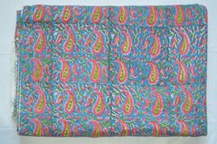 NO TARRIF CHARGES 100%✅ZK_223 Hand Block Print Fabric 100%Cotton 15 Yard