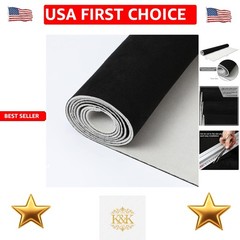Breathable Black Suede Upholstery Material 60″ L x 48″ W – Ideal for Cars & More