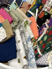 12+ LB Fabric Remnant Lot Quilt Cotton Yardage Precuts Squares Strips Craft