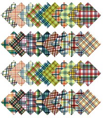 Precut 10-inch Check Prints Cotton Fabric Bundle Quilting Squares Charm Pack …