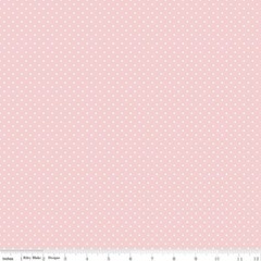 1/4 Yard 9”x42” Riley Blake Swiss Dot (Printed) Baby Pink Cotton Quilting Fabric