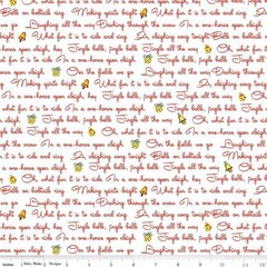 YARD ~ Jingle Bells Song Lyrics by Riley Blake $3.99 Ships ANY Amount Of Fabric
