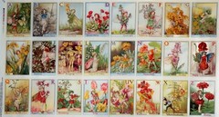 Alphabet Flower Fairies Panel ABC 24 Fairy Blocks Cicely Mary Barker Fabric 23″
