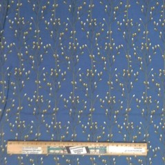 Quilting Patchwork Sewing Fabric Ring a Roses Cotton Bud DK Blue 50x150cm