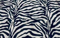 Zebra Large White and Black Velboa upholstery Fabric per yard 60” wide