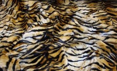 Siberian Tiger Gold Velboa upholstery Fabric per yard 60” wide