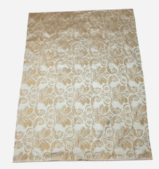 Shantung Silk Taffeta Silk Dupioni Fabric Caramel Gold Classical Damask By Yard