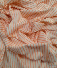 1.5Yards Of Pure 100% Linen Fabric – Orange & White Stripe – 59″ Wide LOT