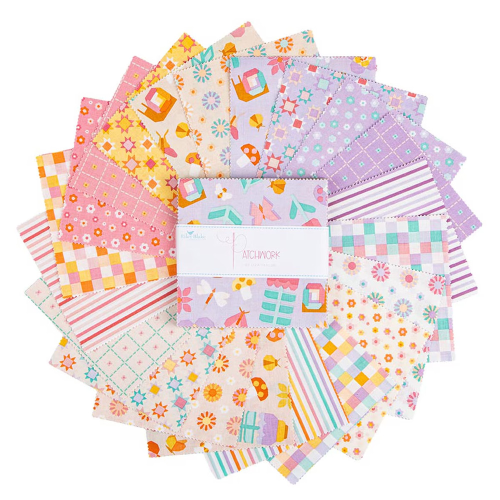 Charm Pack 5″ Stacker 42pc Riley Blake “Patchwork” by Liza Taylor
