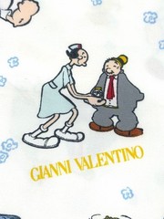 GIANNI VALENTINO & POPEYE Vintage Fabric 149x50cm Wide Retro Collectible