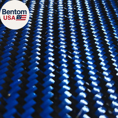 5 Ft X 1 Meter Wide (39.8 In) – Carbon Fiber Aramid Fabric – Blue – 3K – 240G/Me