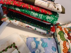 Fabric Lot 9+ lbs Quilt Christmas Crafting Remnants & Yards Vintage & Modern