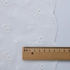 60s Cotton Embroidered Eyelet Lace Fabric 135-145cm Dress Shirt Kids Craft