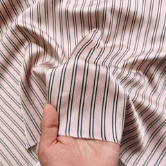 1 yard X 1.48 meter Pink Striped Material Crepe Satin Charmeuse Fabric For Gown