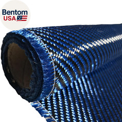 5 Ft X 1 Meter Wide (39.8 In) – Carbon Fiber Aramid Fabric – Blue – 3K – 240G/Me