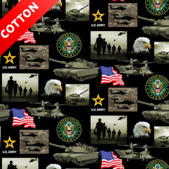 United States Army Cotton Fabric – 44″ Wide – Sold by The Yard & Bolt