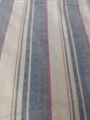 Vintage Blue & White Striped Flannel Fabric 1.5 Yards 48″ Wide