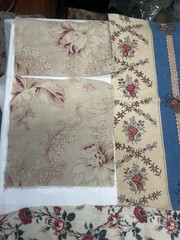 10 Pieces Of French Antique Textiles. Cotton, Linen, Print, Jacquard. Quilting.