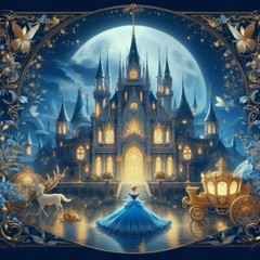 Princess Cinderella Going to the Ball #2 – 8×8 Craft Cotton Fabric Block
