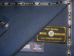 60% SUMMER KID MOHAIR & 40% SUPER 120’s WOOL SUITING FABRIC MADE IN ENGLAND-3.4m