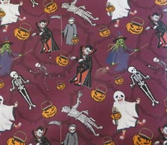 6 Yards Long, Halloween Ghosts & Monsters ~ $3.99 Ships ANY Amount Of Fabric