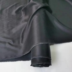 53” Wide Soft Natural Silk Cotton Charmeuse Fabric Dress,Gown,Sleepwear,Black