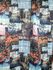 Landscape print high count cotton poplin