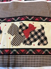 VTG Scottie Dog Daisy Dolly Dress Cotton Cut & Sew Panel Daisy Kingdom Adorable