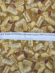 Wine O’Clock Cork Fabric Cynthia Coulter Wilmington Cotton 44″ 1+ Yard