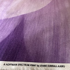 Hoffman Spectrum Print Purple/ Yellow Floral Cotton 44”x44” Panel