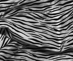 Silver Black Tiger Velvet Flocking Fabric 60” Width Sold By The Yard Zebra