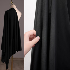 Black Drapable Cotton Polyester Fabric by the Yard- 60″ Wide Soft, Breathable,Go