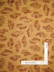 Car Truck Automobile Vintage Cars Fabric Half-Yard 44″W Cotton by QT