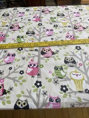 Lot Sit’n A Tree Fruit Punch Owls Cotton Fabric 1 Yard+13” X 54” Wide