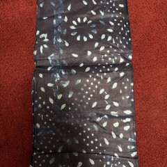 AFRICAN HAND DYED ADIRE,SHIBORI,SASHIKO,ALARODUDU-INDIGO BROCADE COTTON BATIK