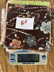 EUC 100% COTTON QUILT SQR 4.5″x6″, 4.5″x9″, 5″x5″ FEW HUNDREDS PIECES 32 OZ TOTA